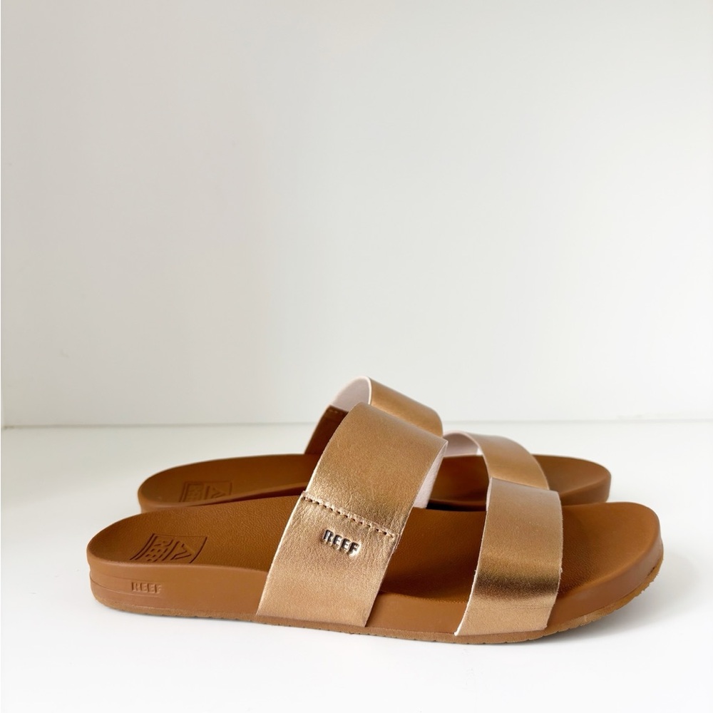 Reef Brown Sandals Wide Strap Slip-On